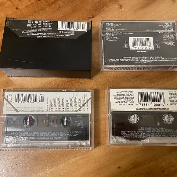 Broadway Musical Soundtrack Cassette Lot 4 Jesus Christ Phantom Les Miserables - Picture 2 of 6